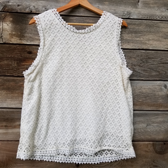 Merona XXL Tank, Lacey, Double Layer Cotton - Picture 3 of 7